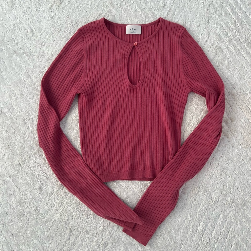 Aritzia pink long sleeve